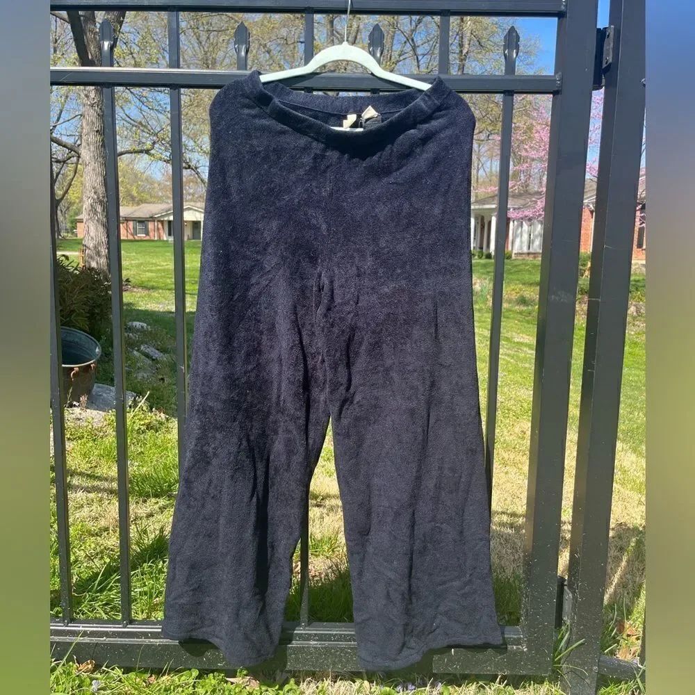 Anthropologie Moth Terry Cloth High Waisted Wide Leg Pants